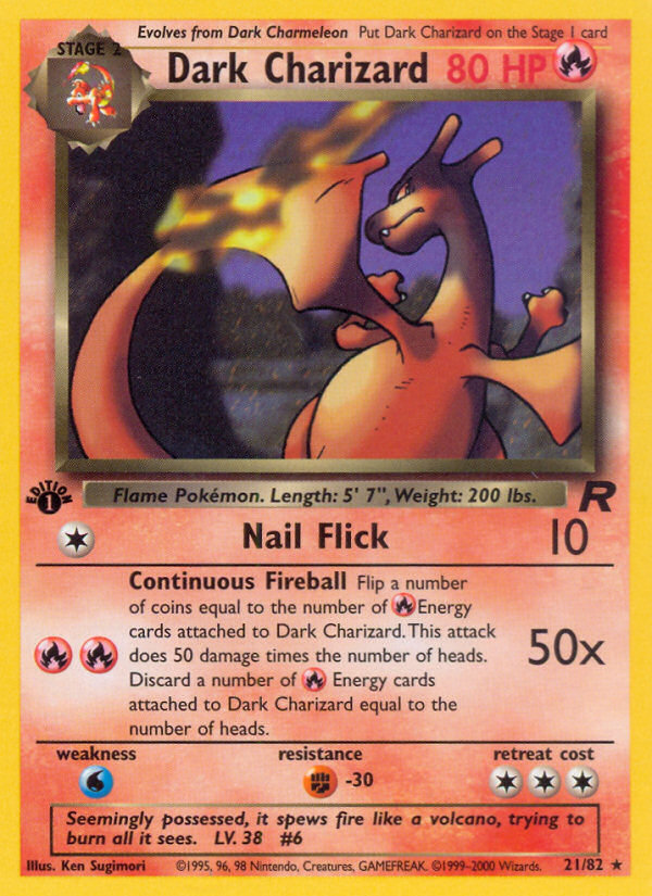 Dark Charizard (21/82) [Team Rocket 1st Edition] | Rock City Comics