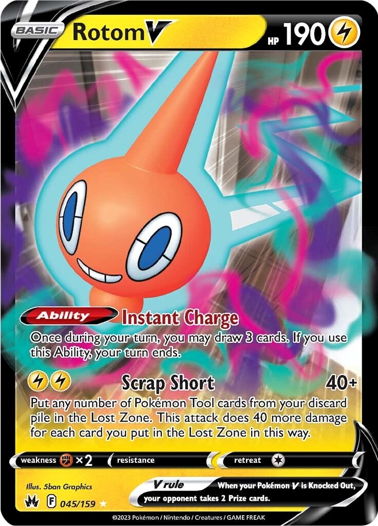 Rotom V (045/159) [Sword & Shield: Crown Zenith] | Rock City Comics