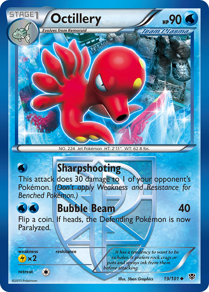 Octillery (19/101) [Black & White: Plasma Blast] | Rock City Comics