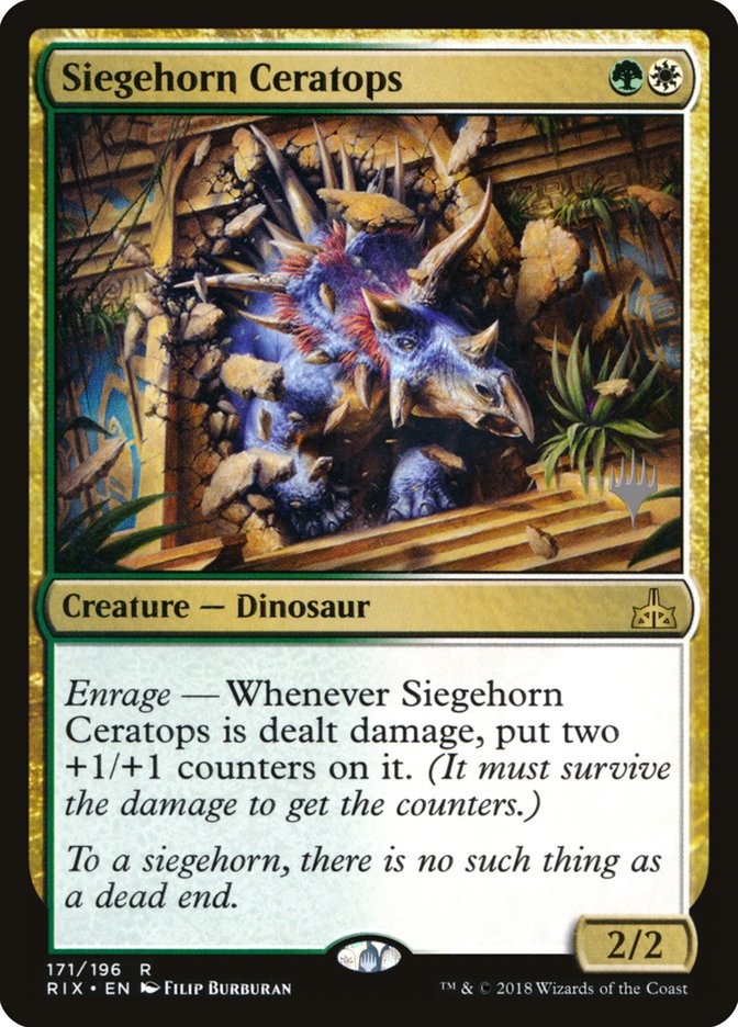 Siegehorn Ceratops (Promo Pack) [Rivals of Ixalan Promos] | Rock City Comics