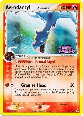 Aerodactyl (35/110) (Delta Species) (Stamped) [EX: Holon Phantoms] | Rock City Comics