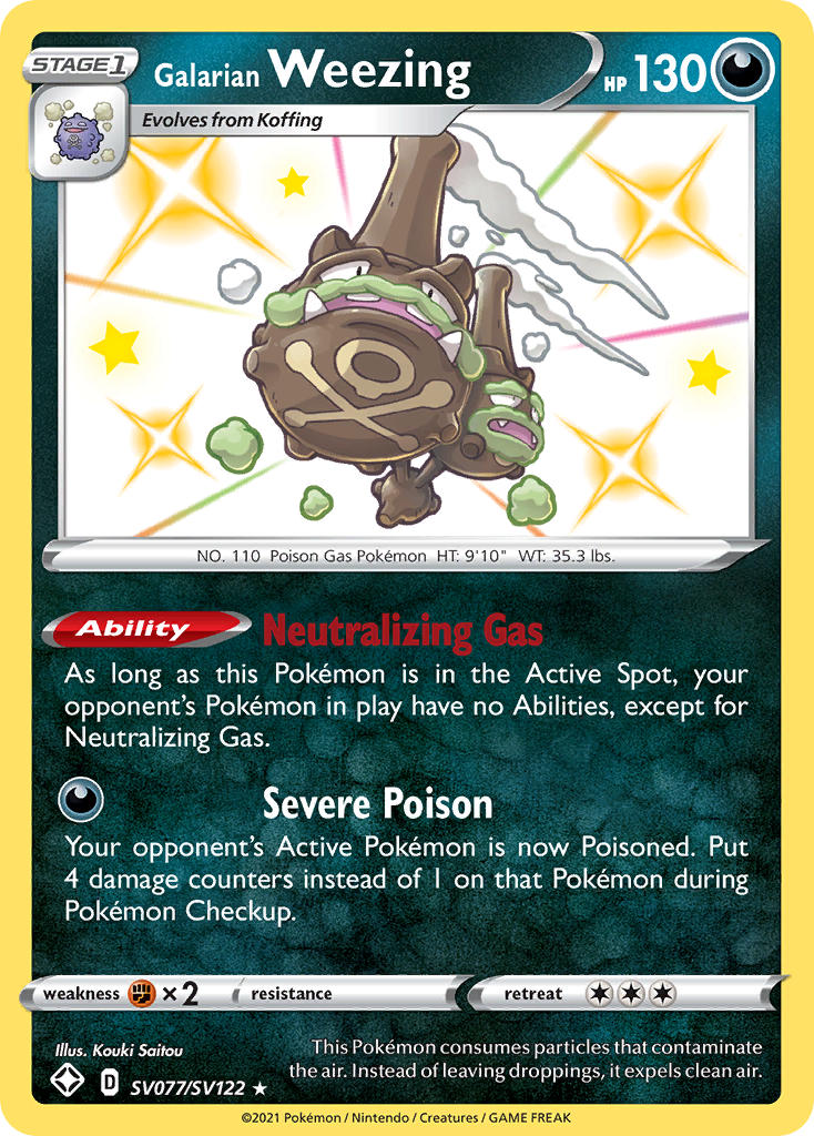 Galarian Weezing (SV077/SV122) [Sword & Shield: Shining Fates] | Rock City Comics