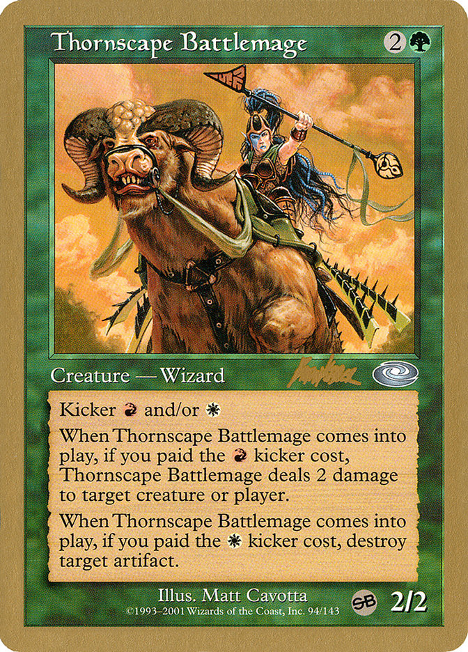 Thornscape Battlemage (Brian Kibler) (SB) [World Championship Decks 2002] | Rock City Comics