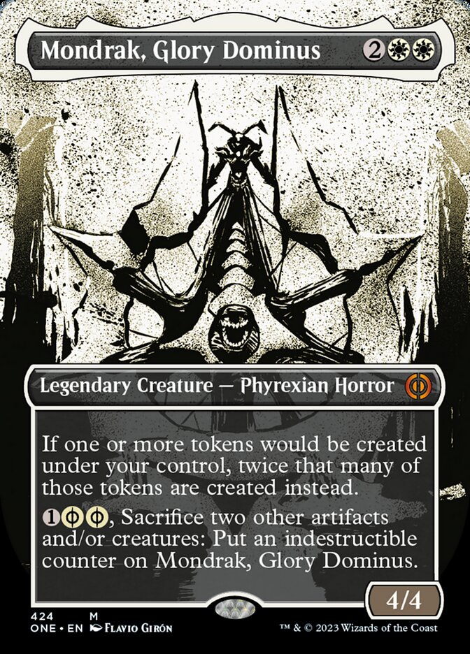 Mondrak, Glory Dominus (Borderless Ichor Step-and-Compleat Foil) [Phyrexia: All Will Be One] | Rock City Comics