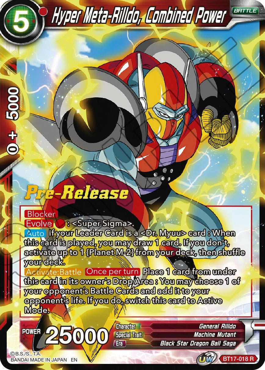 Hyper Meta-Rilldo, Combined Power (BT17-018) [Ultimate Squad Prerelease Promos] | Rock City Comics