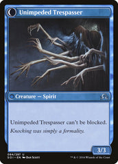 Uninvited Geist // Unimpeded Trespasser [Shadows over Innistrad] | Rock City Comics