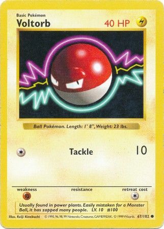 Voltorb (67/102) [Base Set Shadowless Unlimited] | Rock City Comics