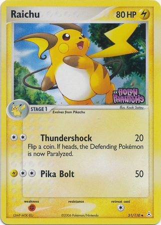 Raichu (51/110) (Stamped) [EX: Holon Phantoms] | Rock City Comics