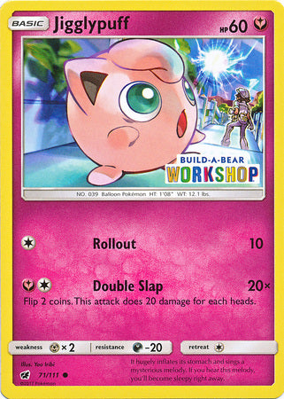 Jigglypuff (71/111) (Build A Bear Workshop Exclusive) [Sun & Moon: Crimson Invasion] | Rock City Comics