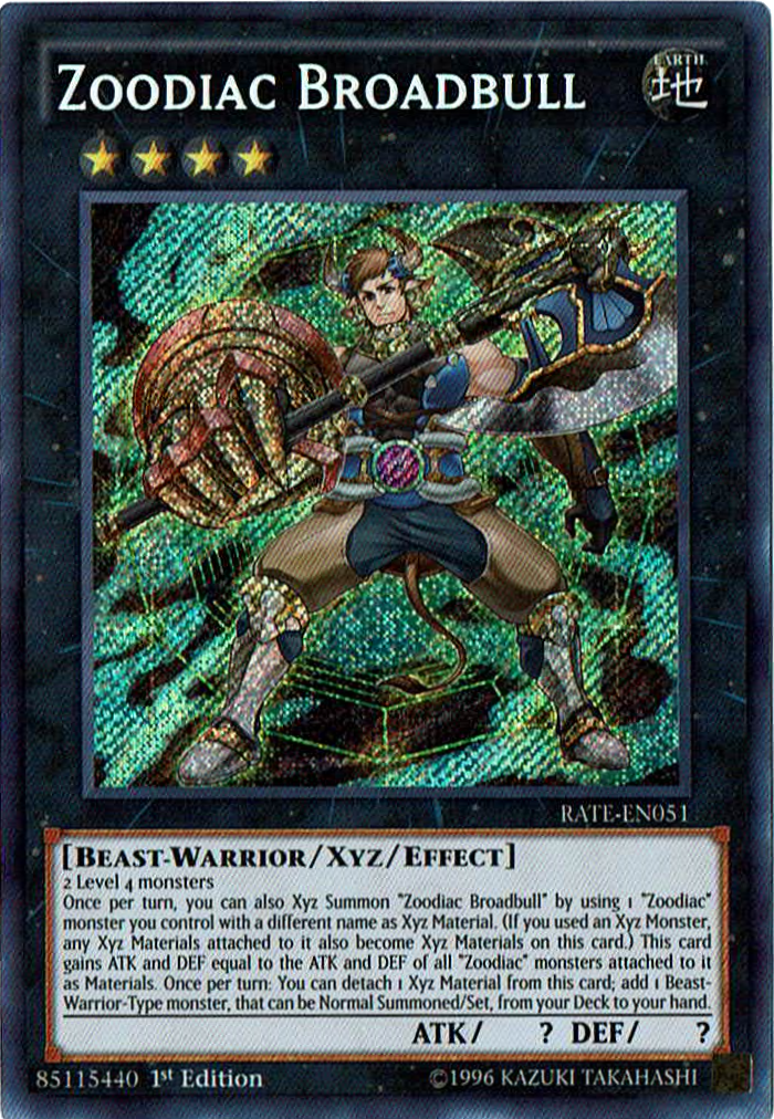 Zoodiac Broadbull [RATE-EN051] Secret Rare | Rock City Comics