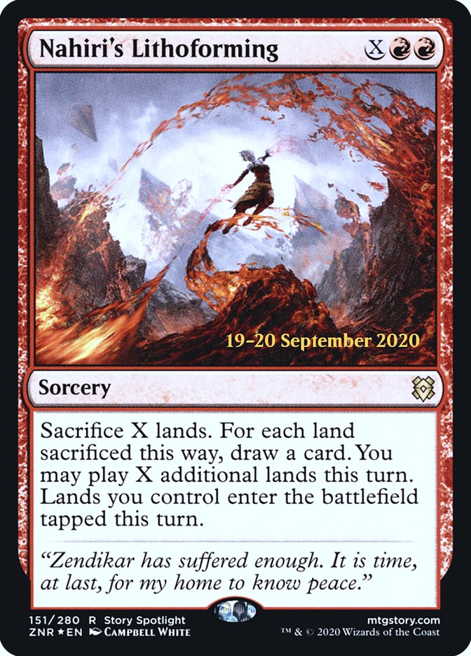 Nahiri's Lithoforming [Zendikar Rising Prerelease Promos] | Rock City Comics