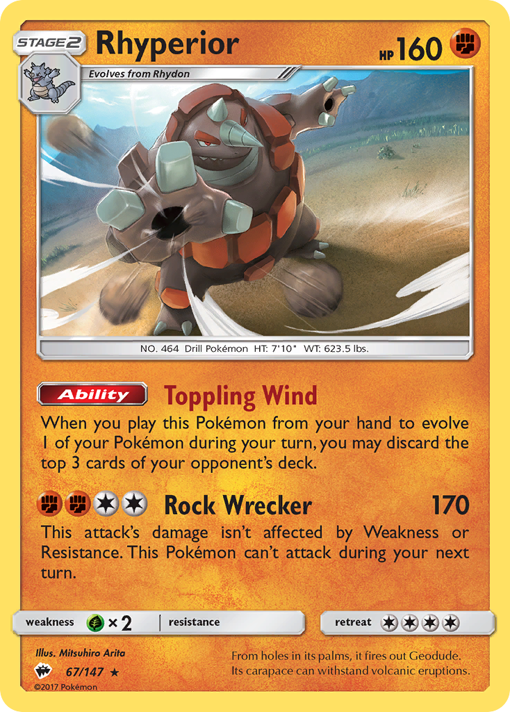 Rhyperior (67/147) [Sun & Moon: Burning Shadows] | Rock City Comics