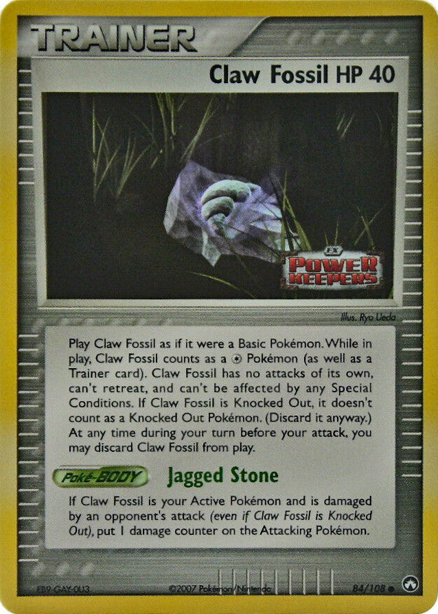 Claw Fossil (84/108) (Stamped) [EX: Power Keepers] | Rock City Comics