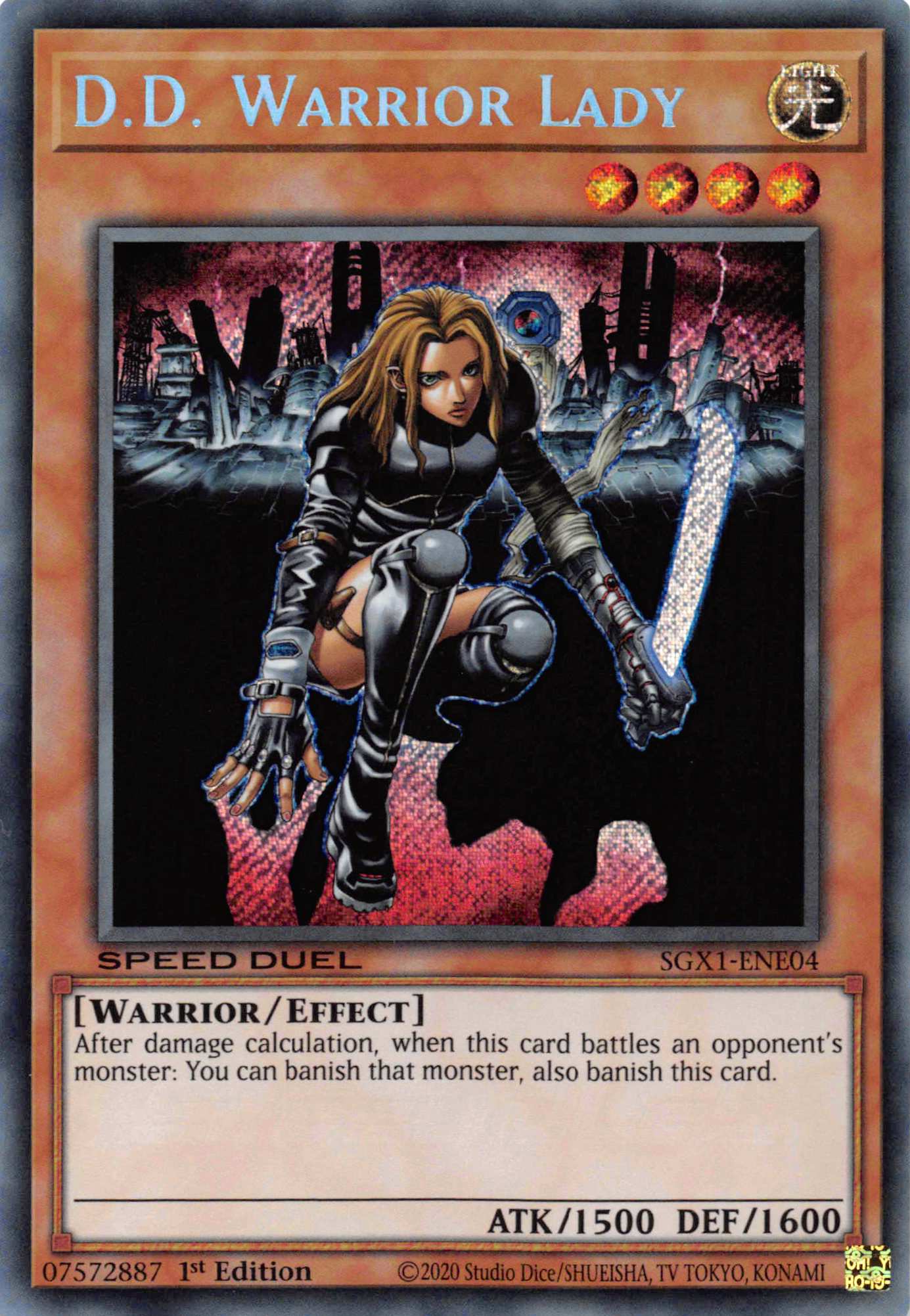 D.D. Warrior Lady [SGX1-ENE04] Secret Rare | Rock City Comics