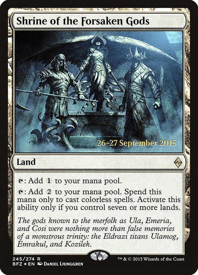 Shrine of the Forsaken Gods [Battle for Zendikar Prerelease Promos] | Rock City Comics