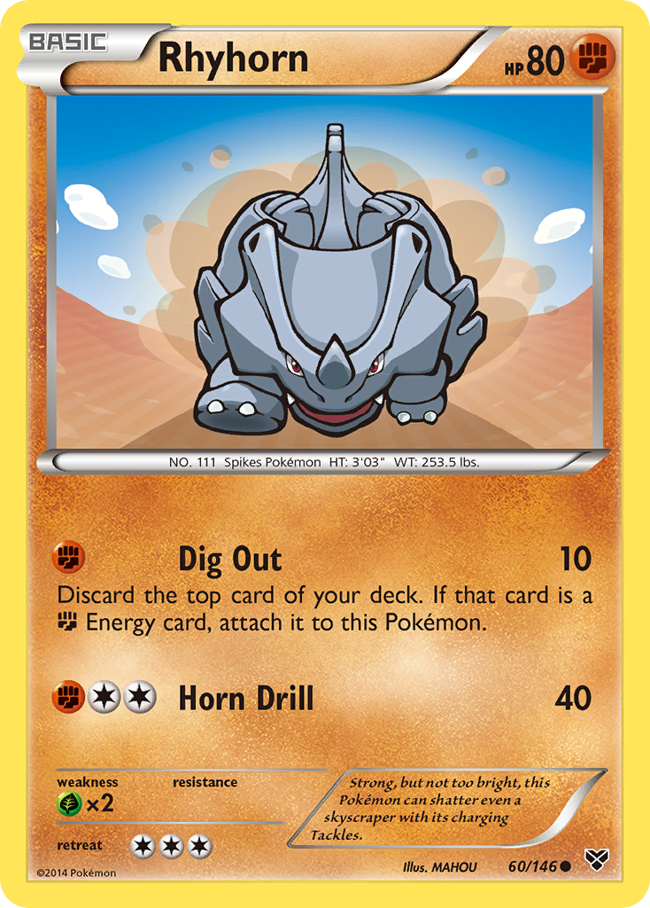 Rhyhorn (60/146) [XY: Base Set] | Rock City Comics