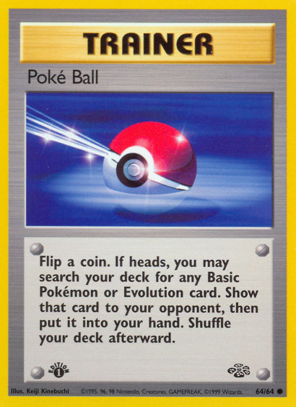 Poke Ball (64/64) [Jungle 1st Edition] | Rock City Comics