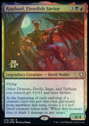 Raphael, Fiendish Savior [Commander Legends: Battle for Baldur's Gate Prerelease Promos] | Rock City Comics