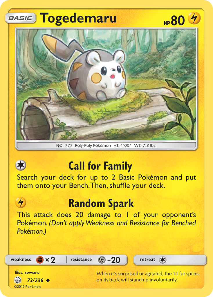 Togedemaru (73/236) [Sun & Moon: Cosmic Eclipse] | Rock City Comics