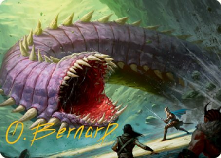 Purple Worm Art Card (Gold-Stamped Signature) [Dungeons & Dragons: Adventures in the Forgotten Realms Art Series] | Rock City Comics