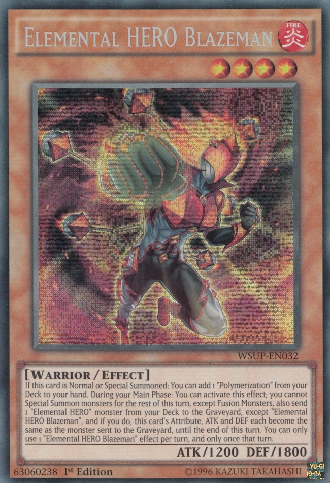 Elemental HERO Blazeman [WSUP-EN032] Secret Rare | Rock City Comics