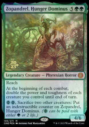 Zopandrel, Hunger Dominus [Phyrexia: All Will Be One Prerelease Promos] | Rock City Comics