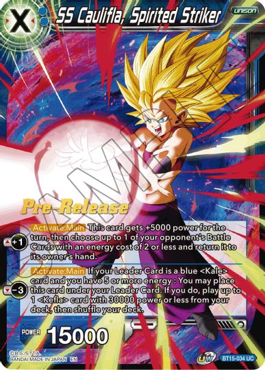 SS Caulifla, Spirited Striker (BT15-034) [Saiyan Showdown Prerelease Promos] | Rock City Comics