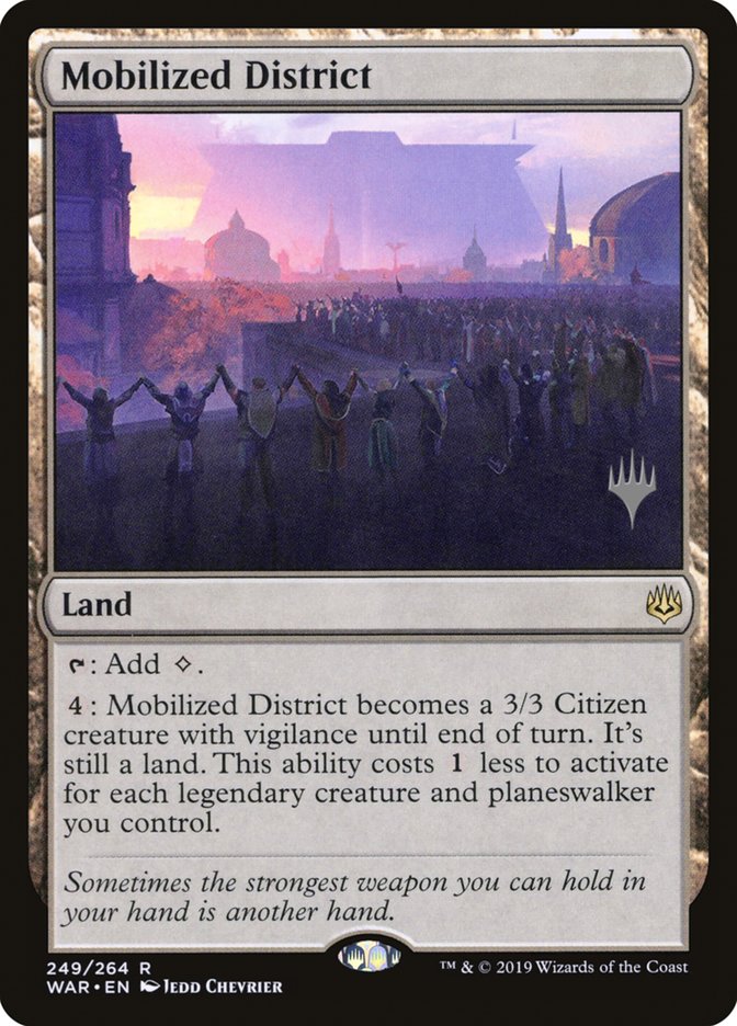 Mobilized District (Promo Pack) [War of the Spark Promos] | Rock City Comics