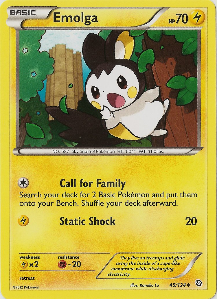 Emolga (45/124) [Black & White: Dragons Exalted] | Rock City Comics