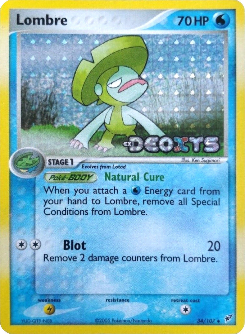 Lombre (34/107) (Stamped) [EX: Deoxys] | Rock City Comics