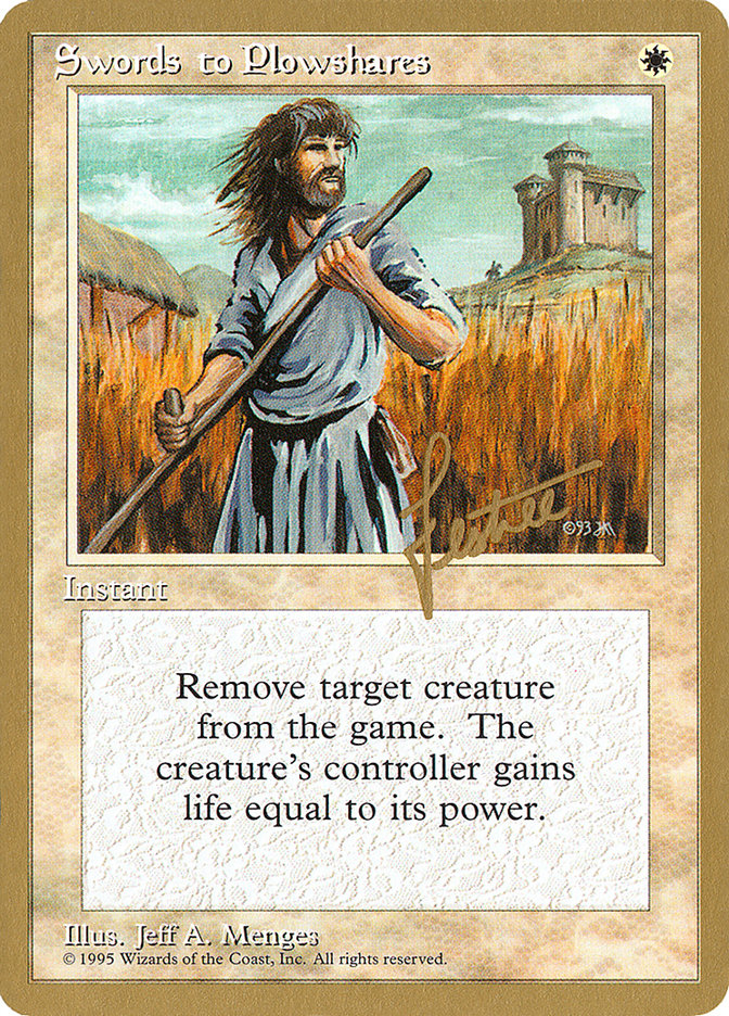 Swords to Plowshares (Bertrand Lestree) [Pro Tour Collector Set] | Rock City Comics