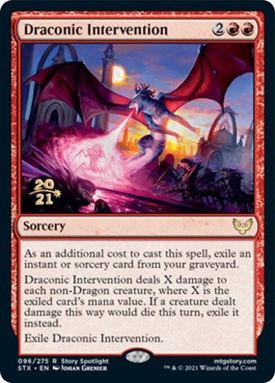 Draconic Intervention [Strixhaven: School of Mages Prerelease Promos] | Rock City Comics