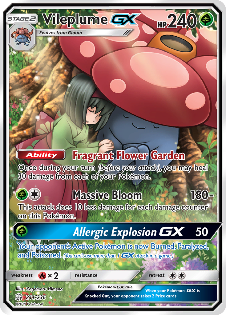 Vileplume GX (211/236) [Sun & Moon: Cosmic Eclipse] | Rock City Comics