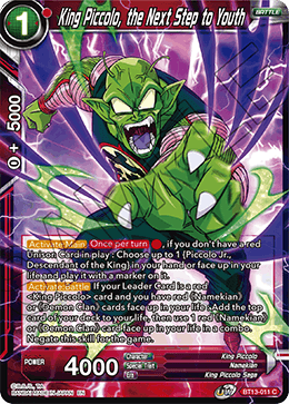 King Piccolo, the Next Step to Youth (Common) [BT13-011] | Rock City Comics