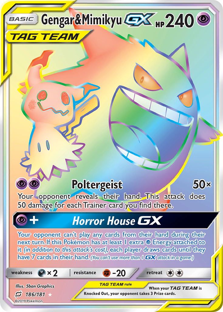 Gengar & Mimikyu GX (186/181) [Sun & Moon: Team Up] | Rock City Comics