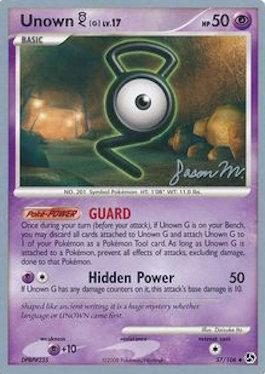 Unown G LV.17 (57/106) (Queengar - Jason Martinez) [World Championships 2009] | Rock City Comics