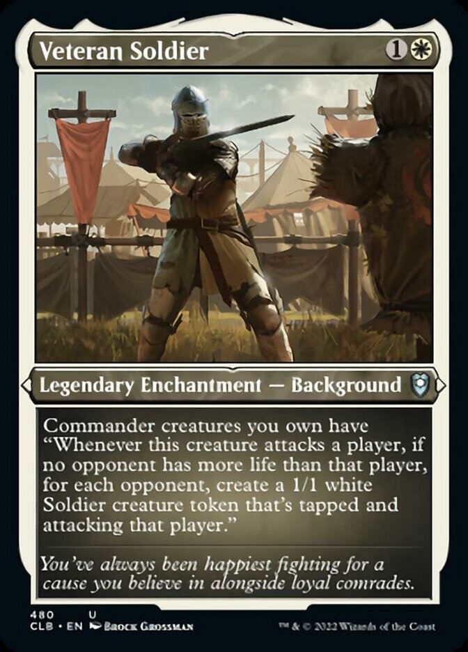 Veteran Soldier (Foil Etched) [Commander Legends: Battle for Baldur's Gate] | Rock City Comics