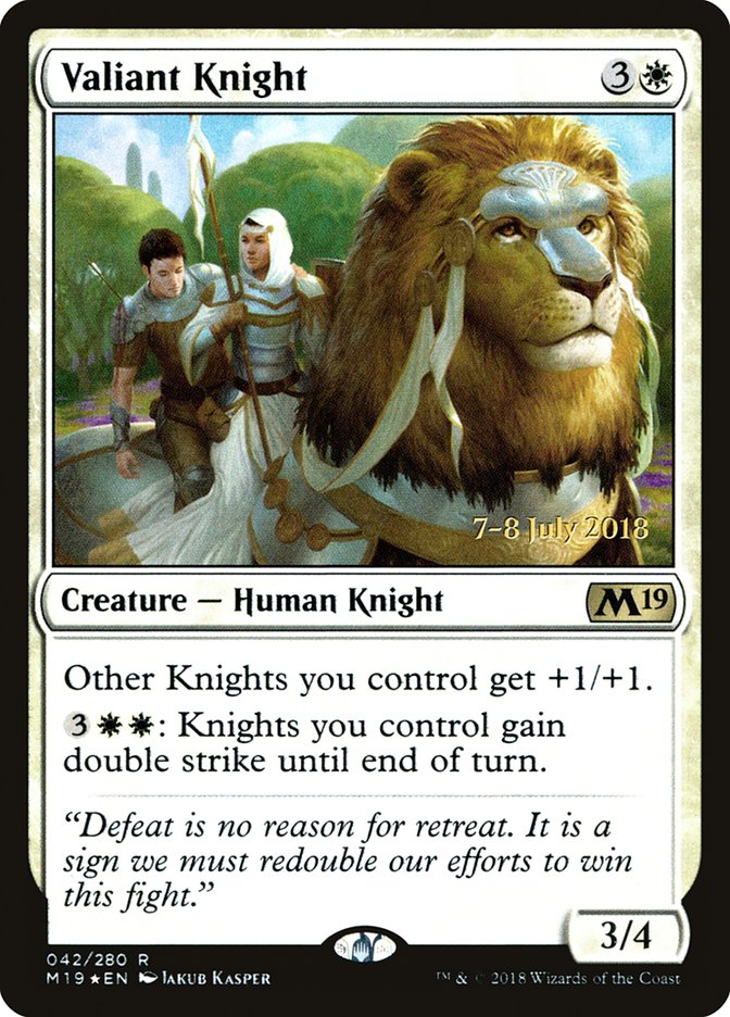 Valiant Knight  [Core Set 2019 Prerelease Promos] | Rock City Comics