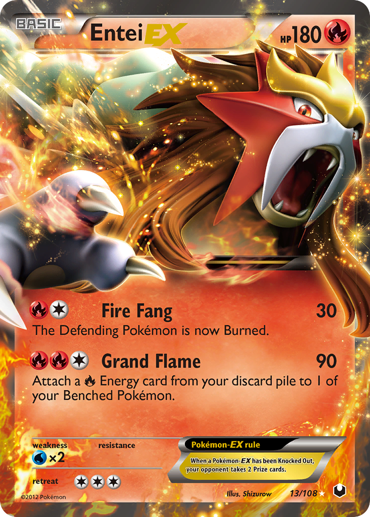 Entei EX (13/108) [Black & White: Dark Explorers] | Rock City Comics