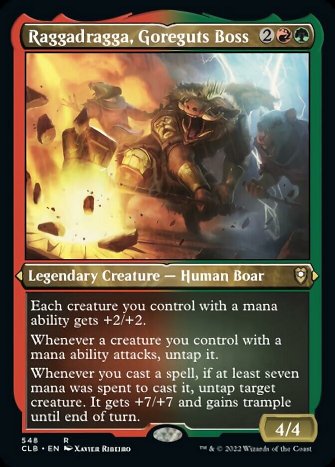Raggadragga, Goreguts Boss (Foil Etched) [Commander Legends: Battle for Baldur's Gate] | Rock City Comics