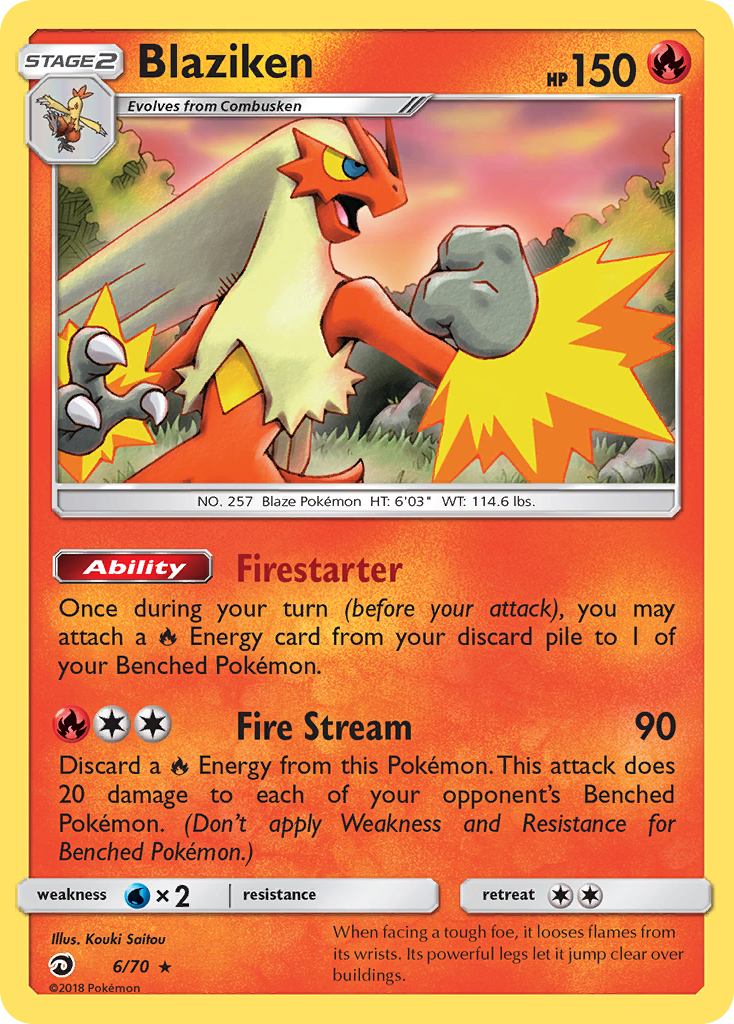 Blaziken (6/70) [Sun & Moon: Dragon Majesty] | Rock City Comics