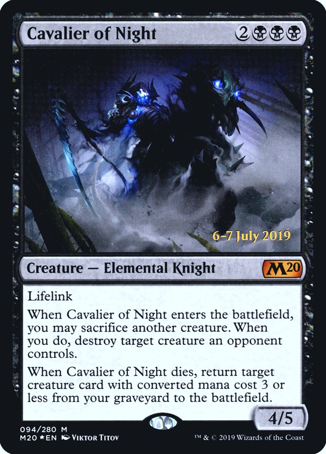 Cavalier of Night  [Core Set 2020 Prerelease Promos] | Rock City Comics