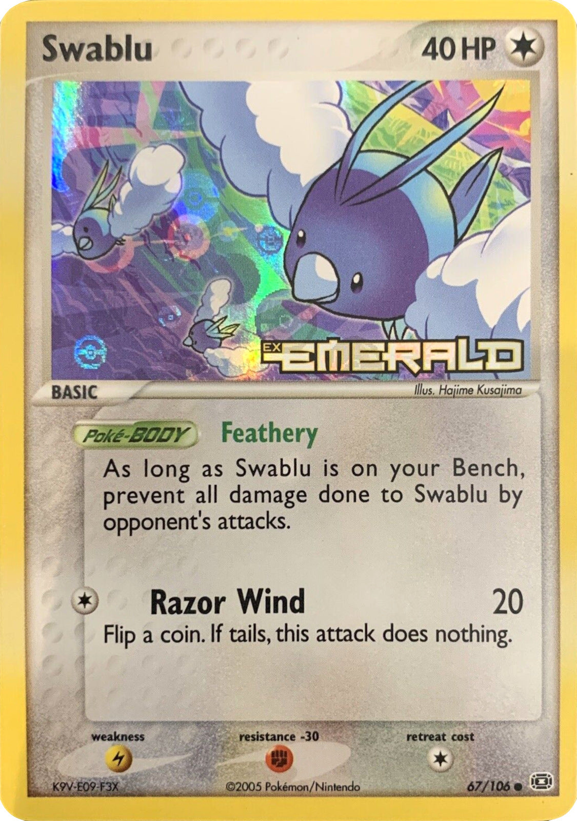 Swablu (67/106) (Stamped) [EX: Emerald] | Rock City Comics