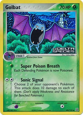 Golbat (43/113) (Stamped) [EX: Delta Species] | Rock City Comics