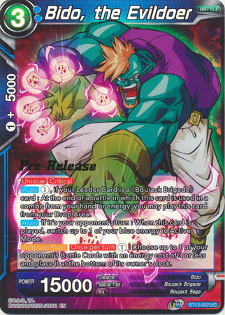 Bido, the Evildoer (BT13-052) [Supreme Rivalry Prerelease Promos] | Rock City Comics