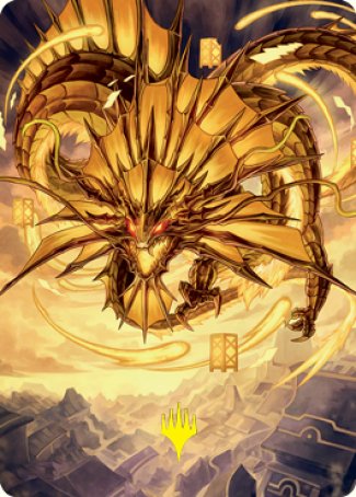 Ao, the Dawn Sky 2 Art Card (Gold-Stamped Signature) [Kamigawa: Neon Dynasty Art Series] | Rock City Comics