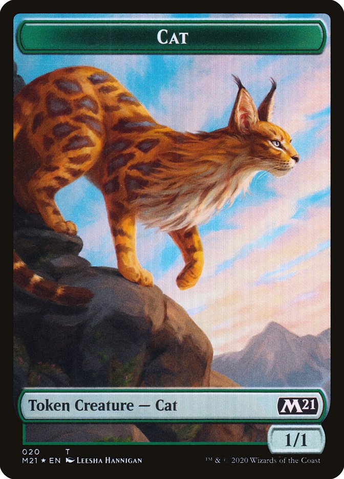 Beast // Cat (020) Double-sided Token [Core Set 2021 Tokens] | Rock City Comics