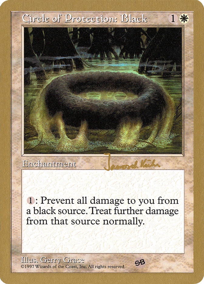 Circle of Protection: Black (Janosch Kuhn) (SB) [World Championship Decks 1997] | Rock City Comics