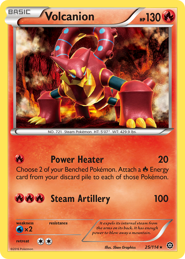 Volcanion (25/114) [XY: Steam Siege] | Rock City Comics