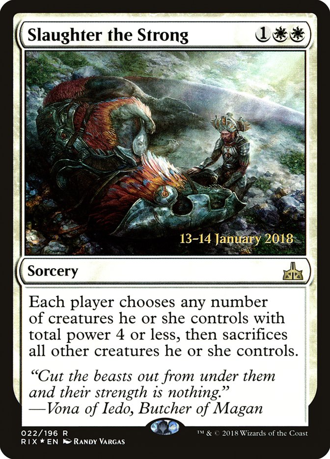 Slaughter the Strong [Rivals of Ixalan Prerelease Promos] | Rock City Comics